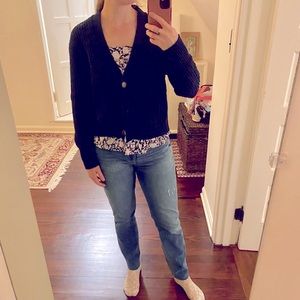 J Crew navy cardigan size XS